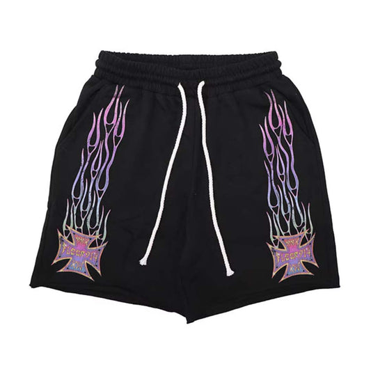 Floor 914 Sky Striker Shorts Black Wash Purple