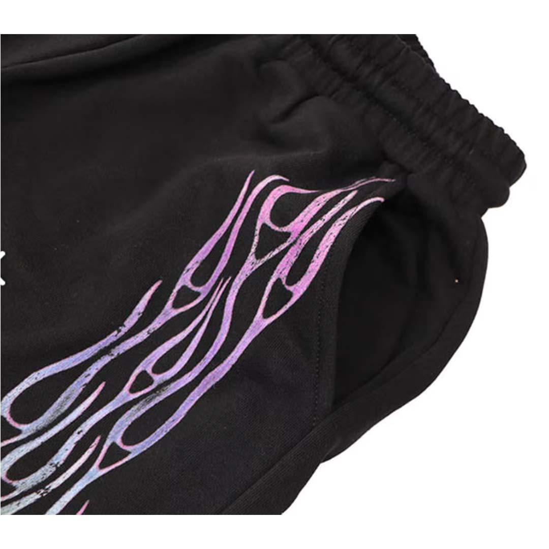 Floor 914 Sky Striker Shorts Black Wash Purple