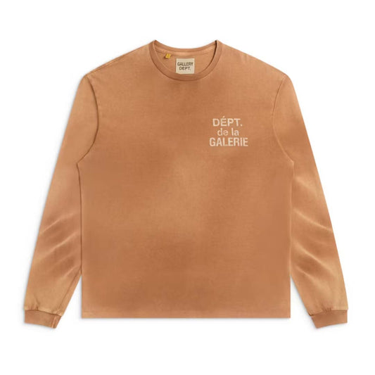 Gallery Dept. French Faded Long Sleeve Tee Cocoa Brown
