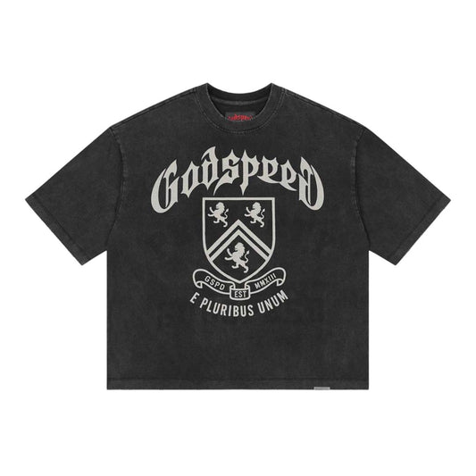 Godspeed Collegiate Tee Black Wash