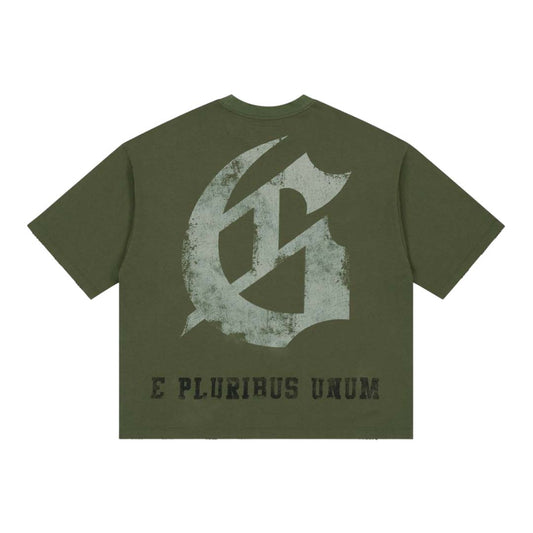 Godspeed Collegiate Tee Olive Green Wash