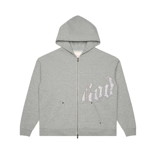 Godspeed Grey Silver Satin Sweatsuit Hoodie & Sweatpants Set