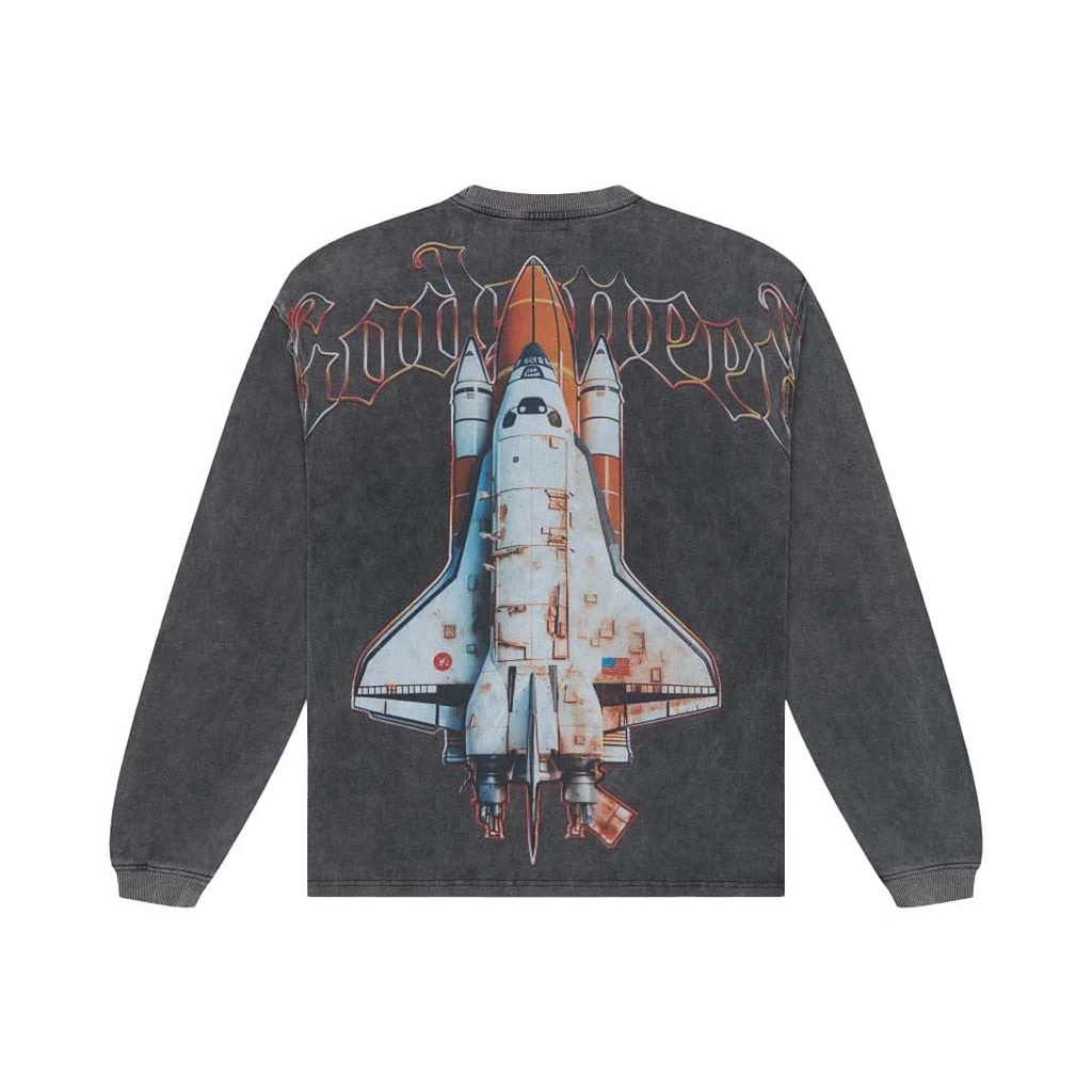 Godspeed Lift Off Grey Wash Long Sleeve Tee
