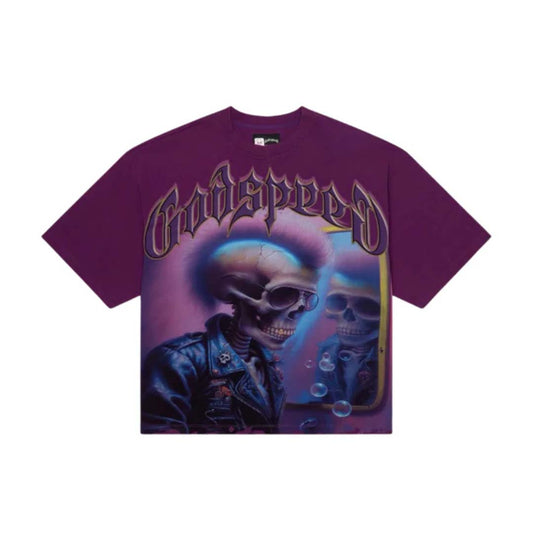 Godspeed Man in the Mirror Tee Purple Plum