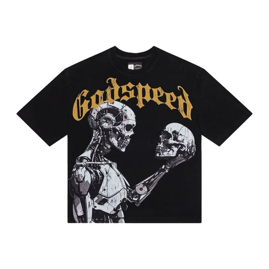 Godspeed Mankind vs AI III Tee Black/Yellow