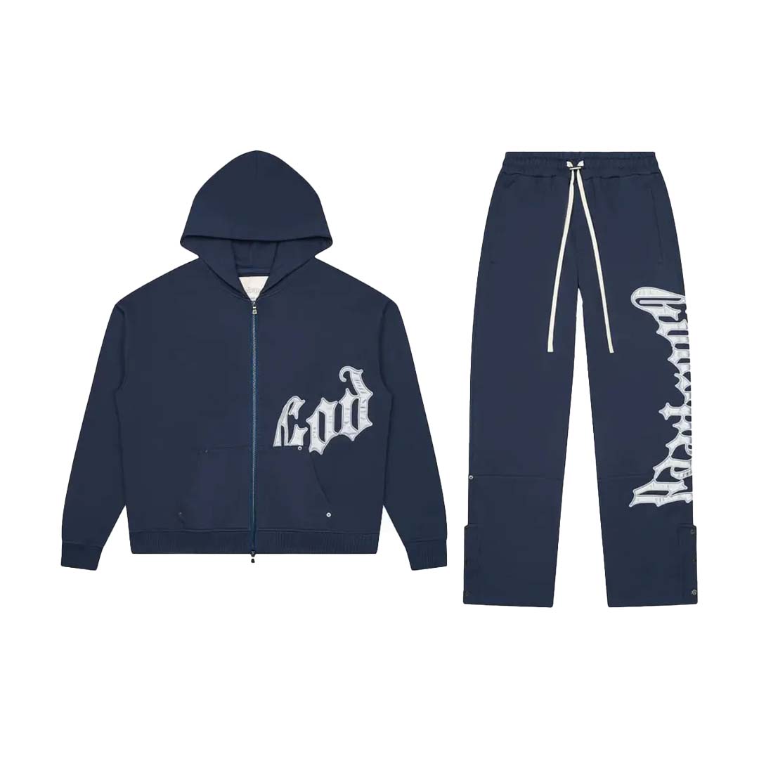 Godspeed Navy Grey Sweatsuit Hoodie & Sweatpants Set