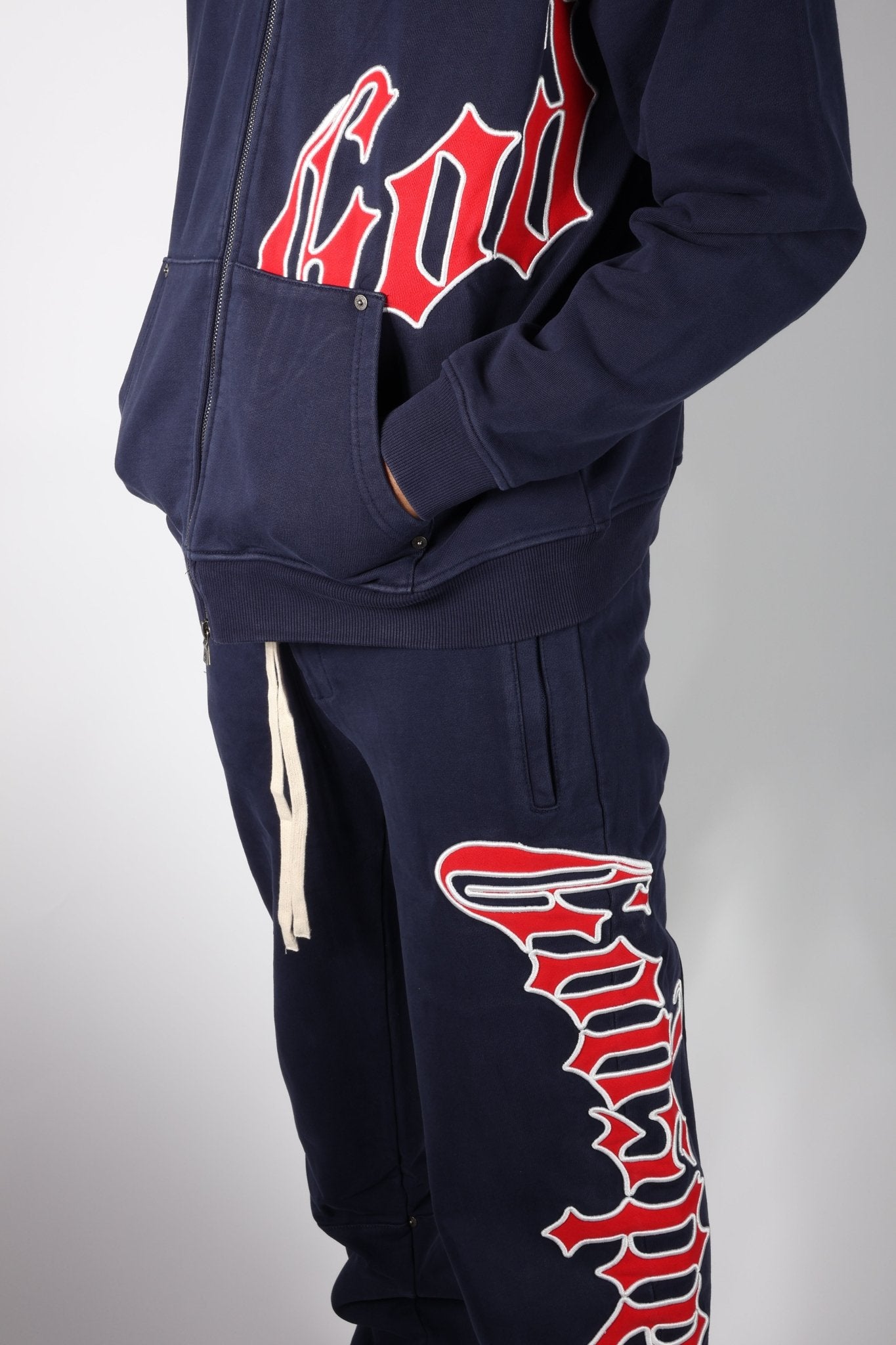 Godspeed Navy Red Sweatsuit Hoodies & Sweatpants Set