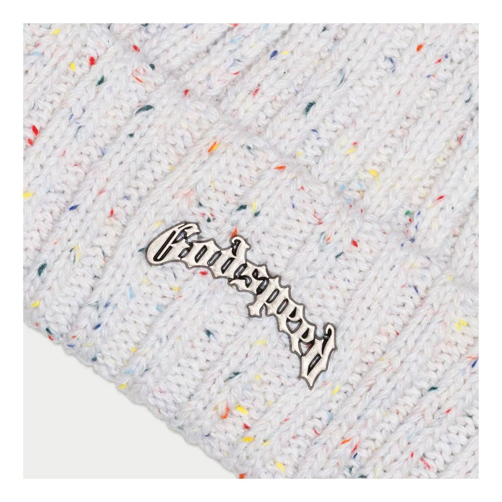 Godspeed OG Logo Emblem Beanie Birthday Cake White