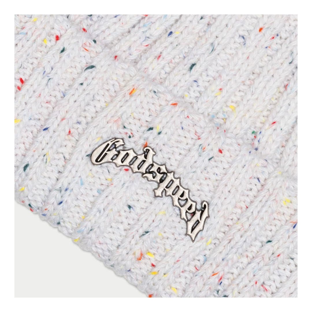 Godspeed OG Logo Emblem Beanie Birthday Cake White