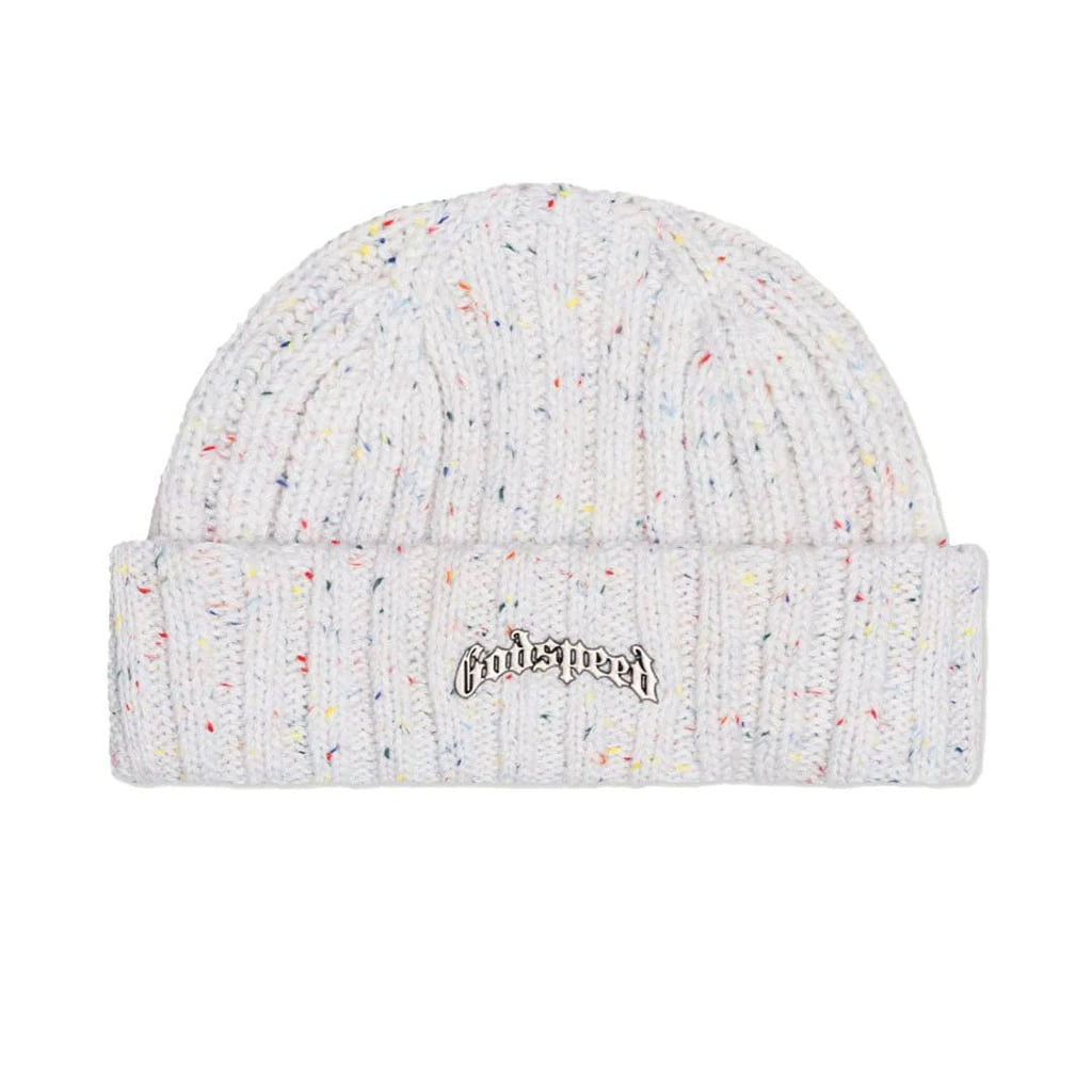 Godspeed OG Logo Emblem Beanie Birthday Cake White