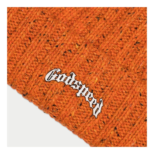 Godspeed OG Logo Emblem Beanie Orange Speckle