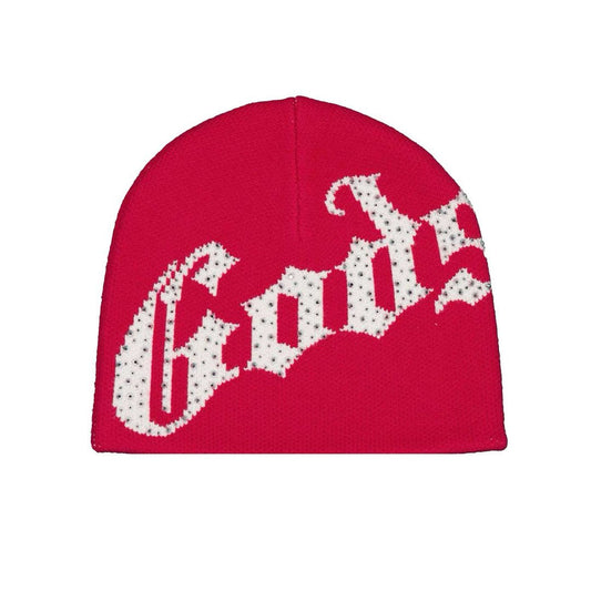 Godspeed OG Logo Studded Beanie Red White
