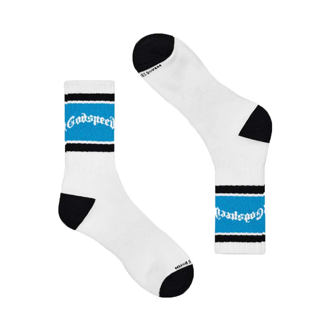 Godspeed OG Striped Socks White Baby Blue