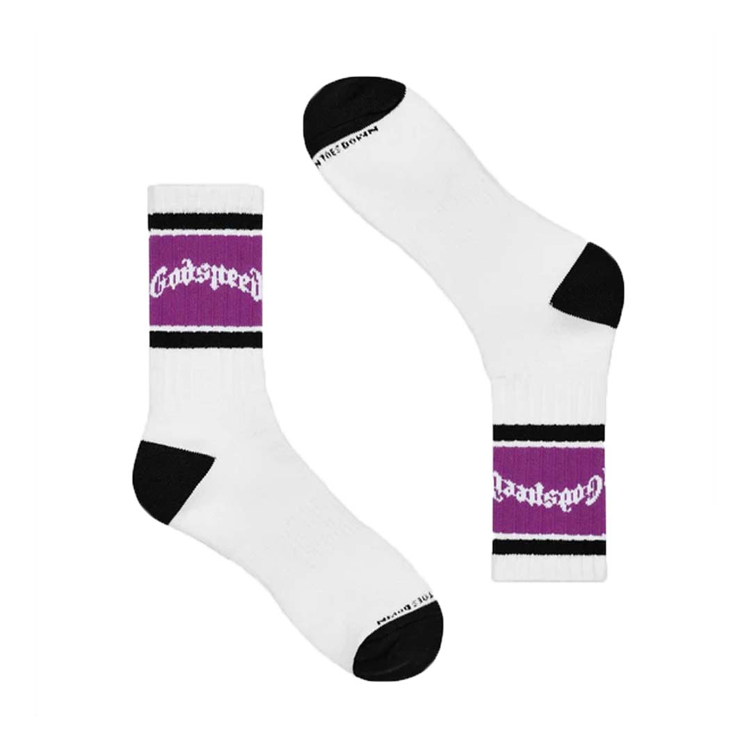 Godspeed OG Striped Socks White Purple