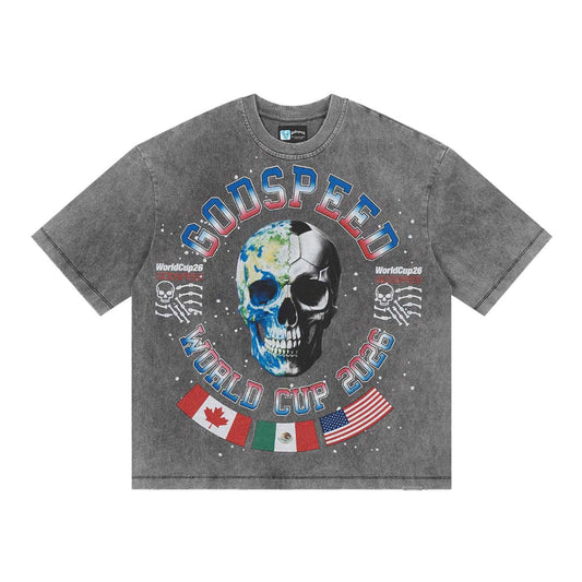 Godspeed Planet Futbol Tee Grey