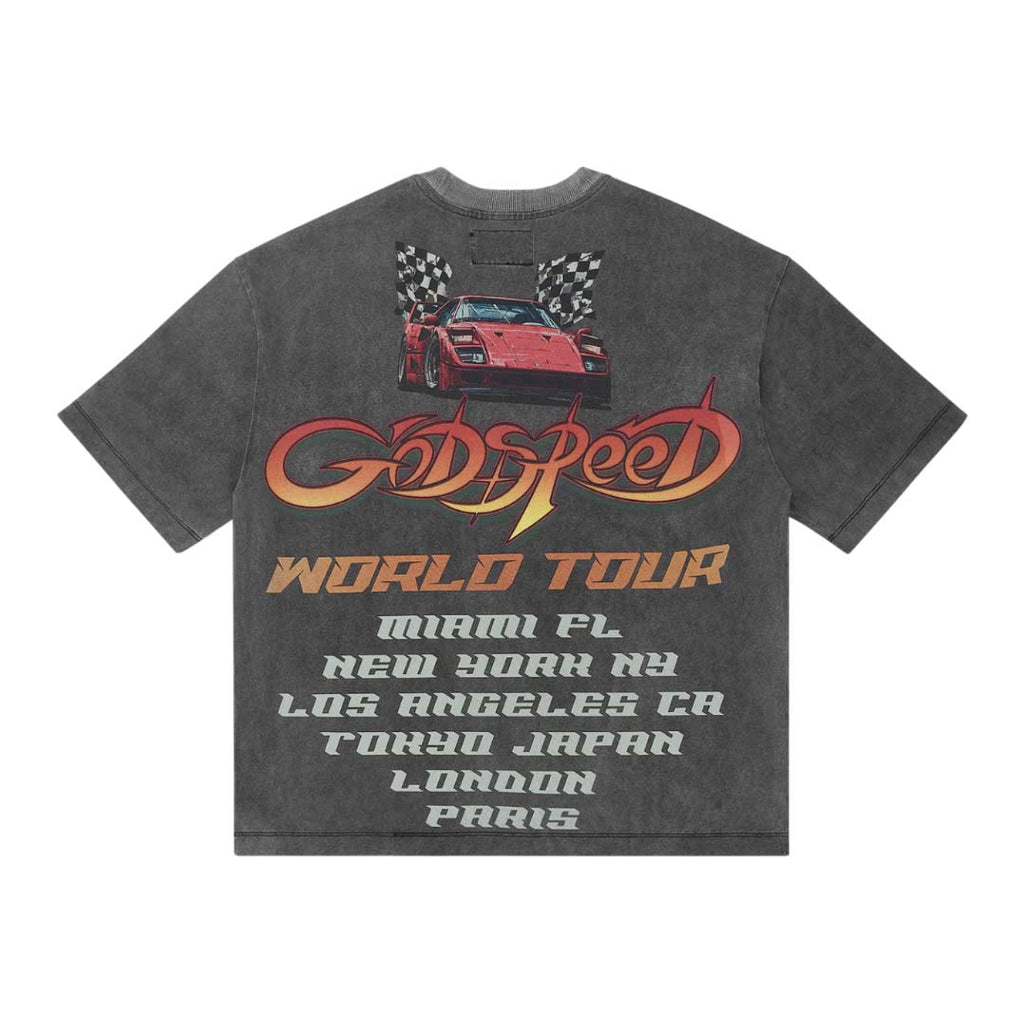 Godspeed South Beach Drive Miami Superrun Grey Wash Tee