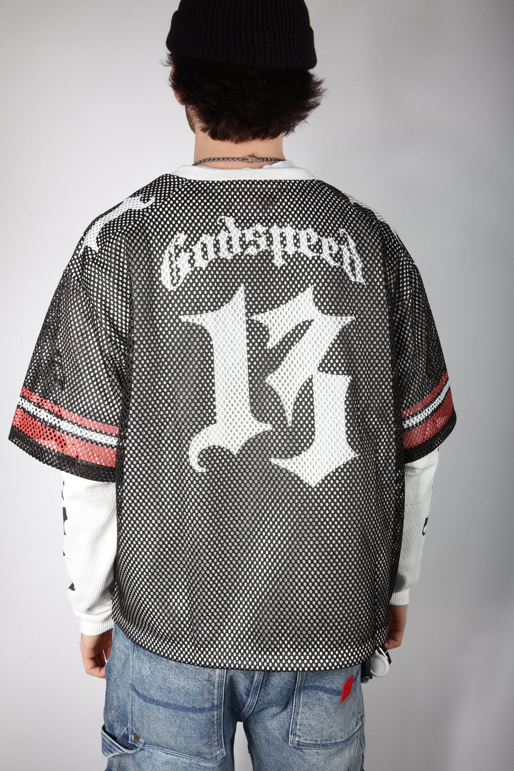 Godspeed TD Layered Jersey Black White Red Long Sleeve