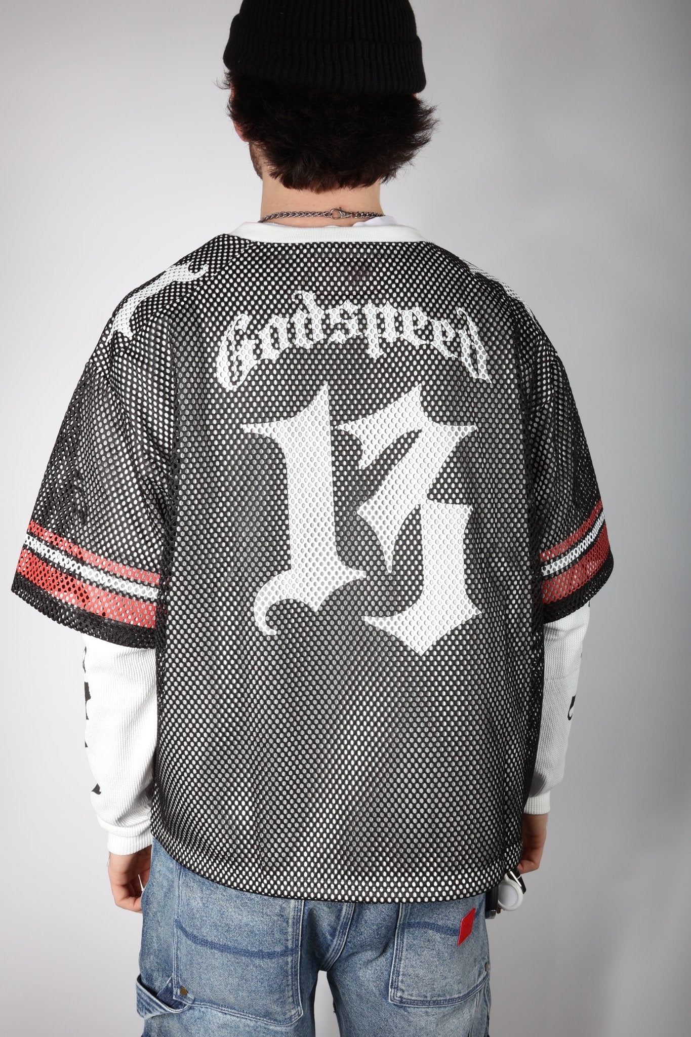 Godspeed TD Layered Jersey Black White Red Long Sleeve