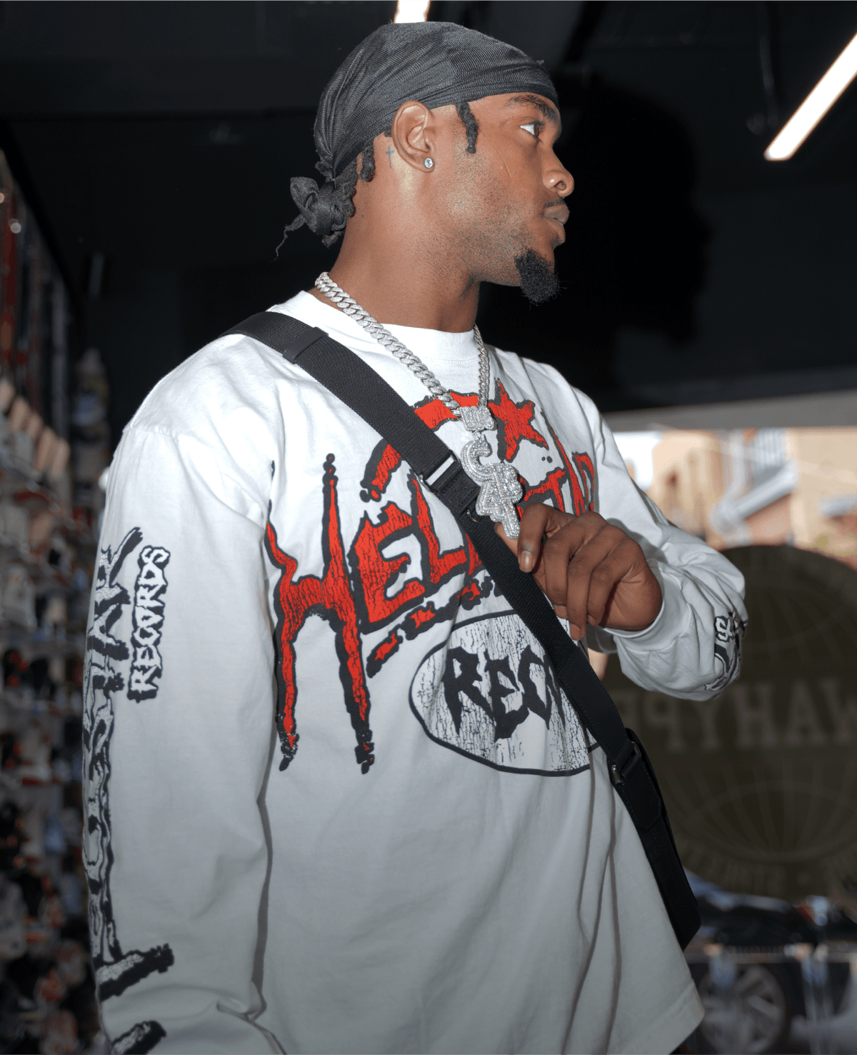 Hellstar Records Long Sleeve Tee White