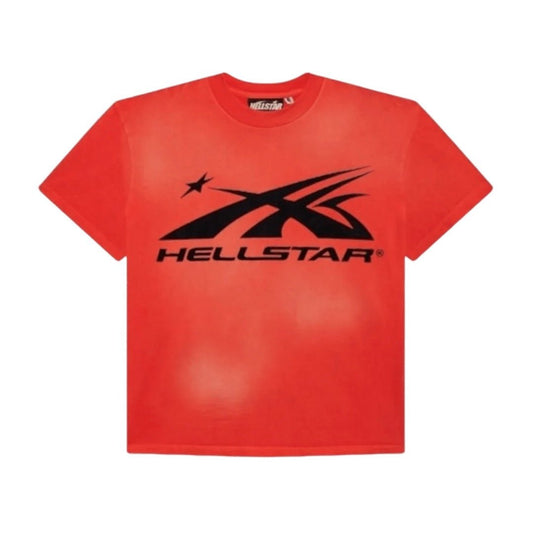 Hellstar Sports Logo Gel Tee Washed Red
