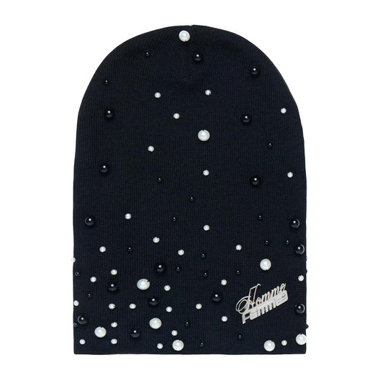 Homme Femme Gemstone Beanie Black