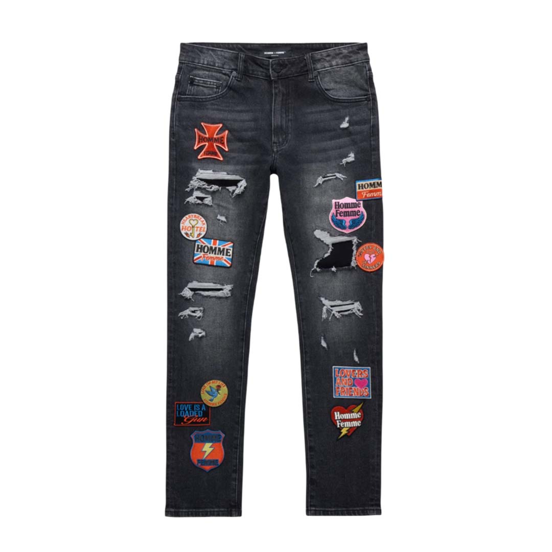 Homme Femme Heartbreak Black Denim Jeans