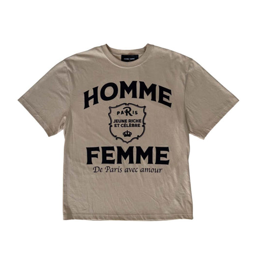 Homme Femme Paris Amour Cream Tee
