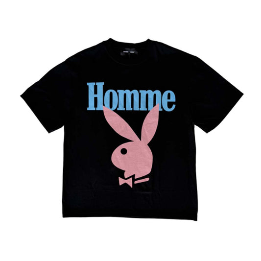 Homme Femme Playboy Black Blue Pink Tee