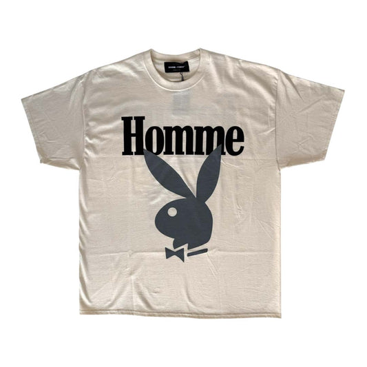 Homme Femme Playboy Bone Black Grey Tee