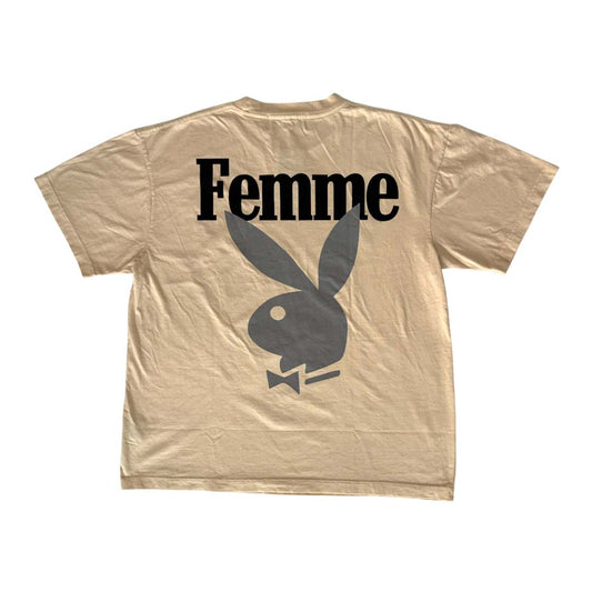 Homme Femme Playboy Cream Black Grey Tee