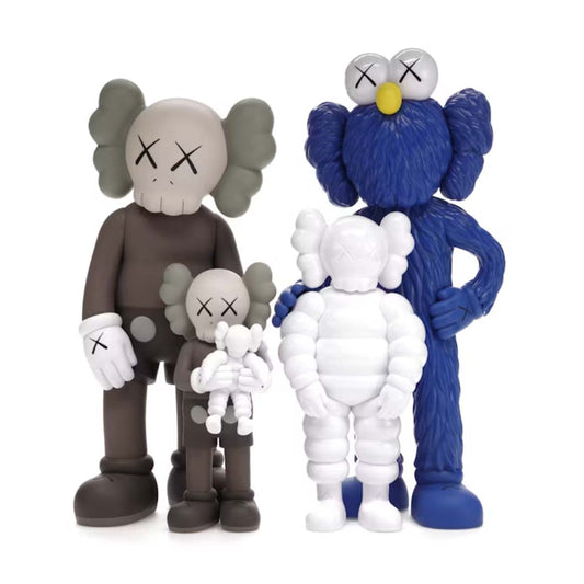 KAWS Family Vinyl Figures Brown/Blue/White