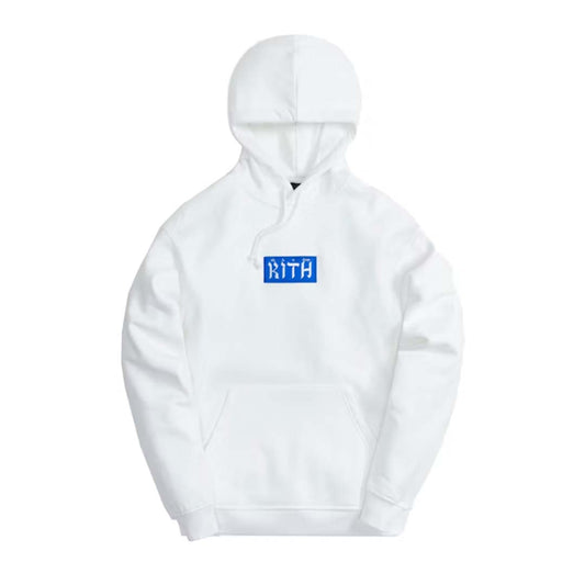 Kith Hebrew Script Box Logo White Hoodie