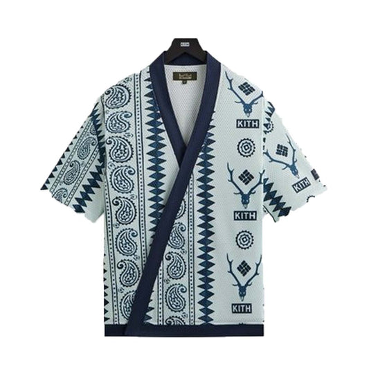 Kith South2 West8 Indigo Columbia Snap Shirt