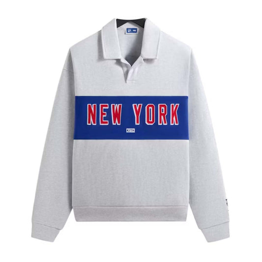 Kith x New York Rangers Nelson Rugby Light Heather Grey
