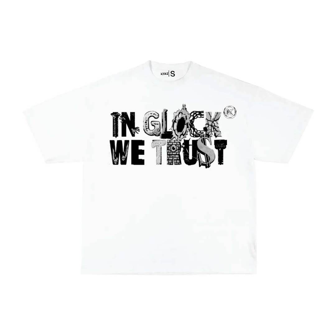 Kixkz In Glock We Trust Scrapyard White Tee