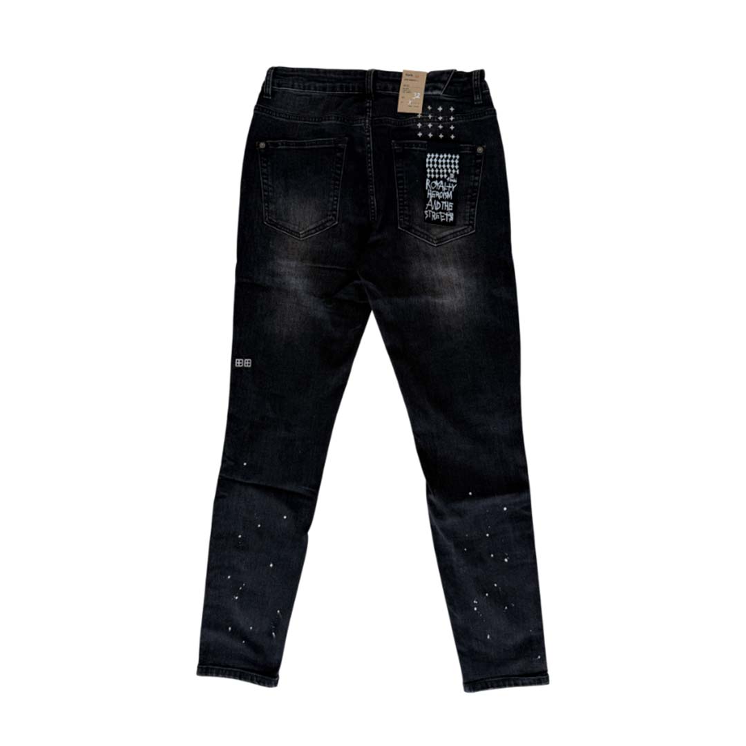 Ksubi Van Winkle Ace Black Sliced Jeans Black