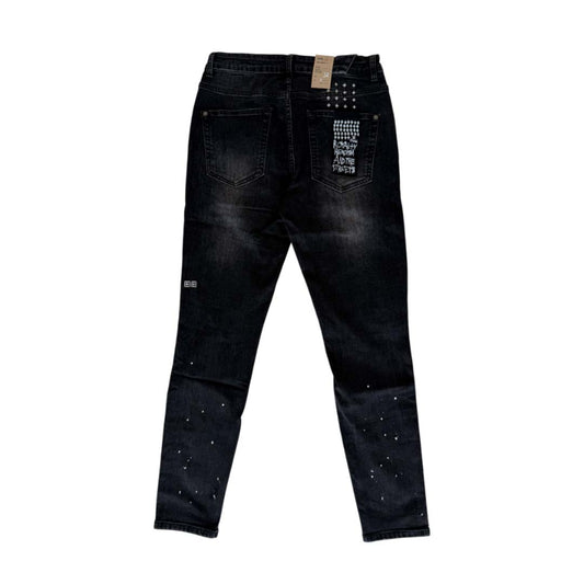 Ksubi Van Winkle Ace Black Sliced Jeans Black