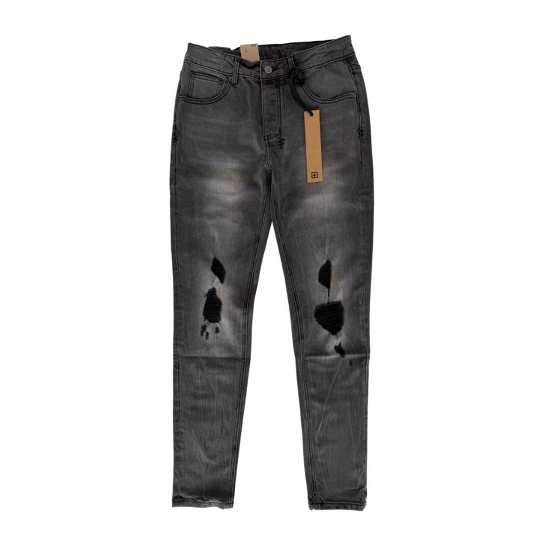 Ksubi Van Winkle Angst Thrashed Skinny Jeans Washed Black