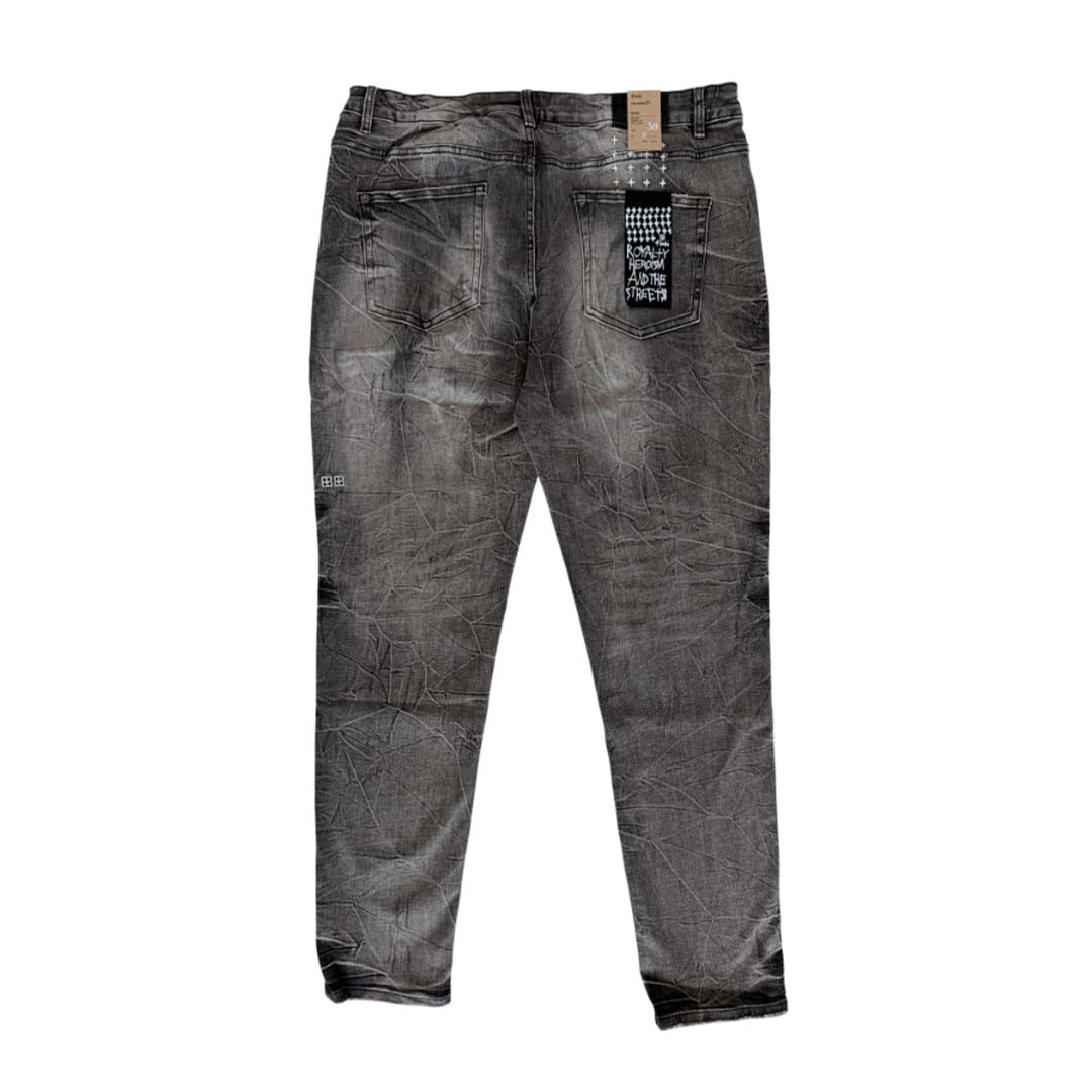 Ksubi Van Winkle Burnt Skinny Jeans Washed Black