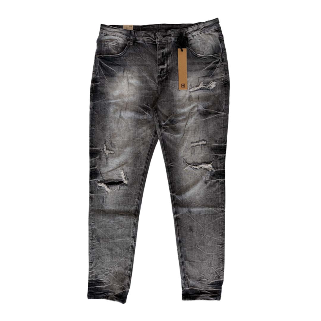 Ksubi Van Winkle Burnt Skinny Jeans Washed Black