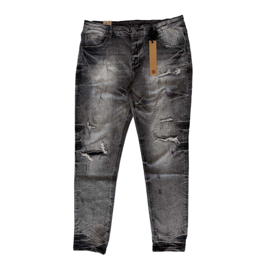 Ksubi Van Winkle Burnt Skinny Jeans Washed Black