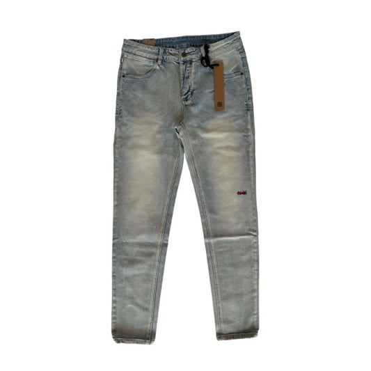Ksubi Van Winkle Red Embroidered Skinny Jeans Light Wash