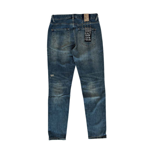 Ksubi Van Winkle Thrashed Jeans Blue Wash