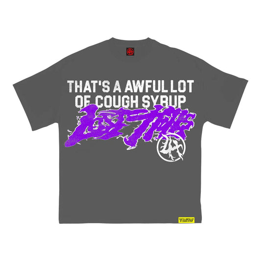 Lost Hills x Cough Syrup Spell Out Tee Grey