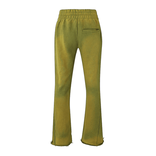 Lost Intricacy Green Flare Sweatpants