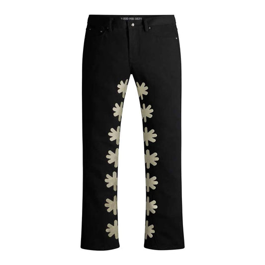 Lost Shdws Black Bone Sun Logo Denim Jeans