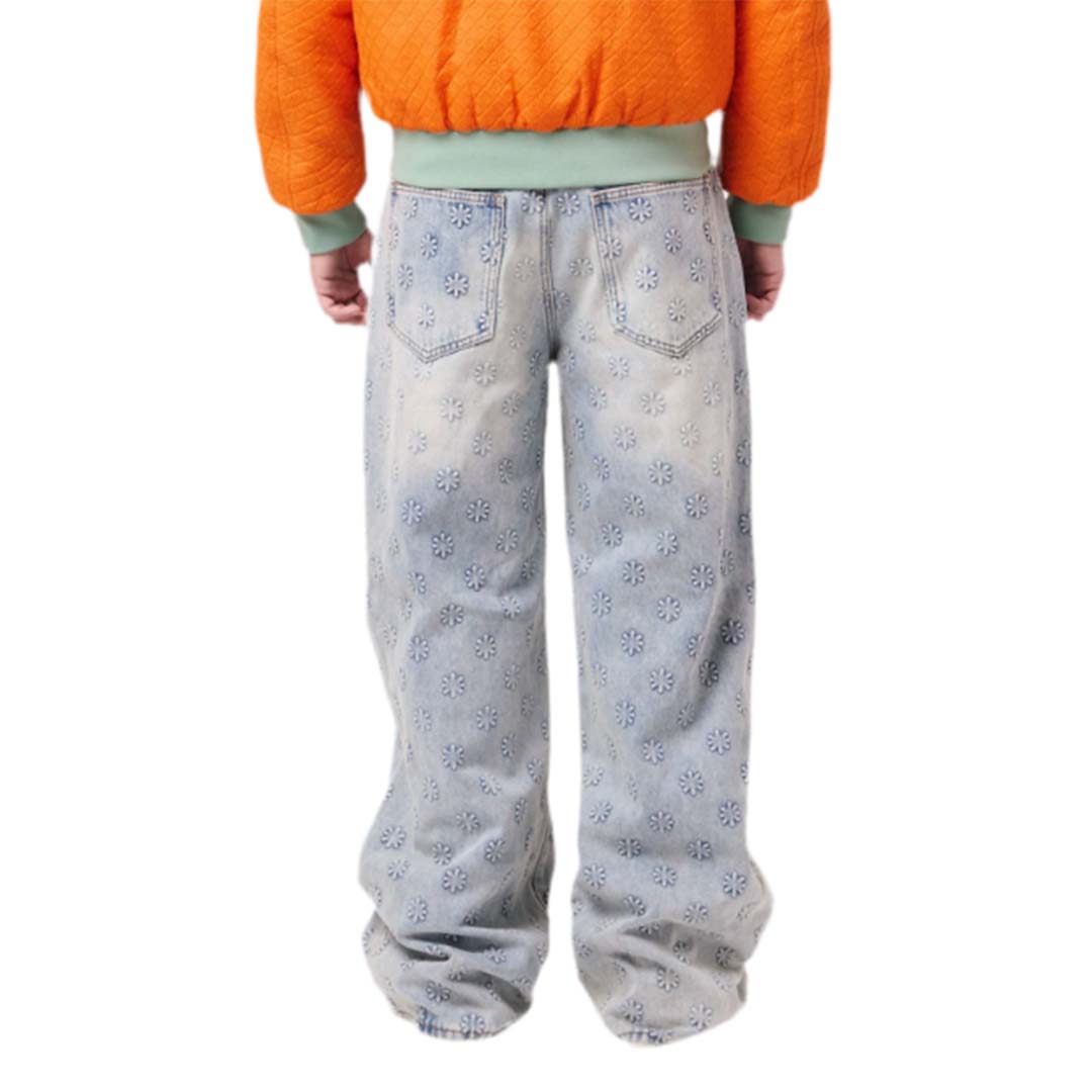 Lost Shdws Blue Embossed Denim Jeans