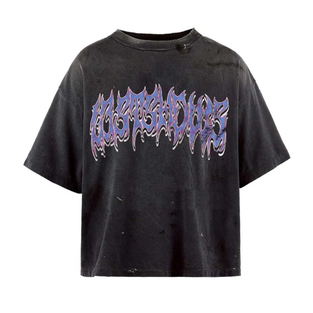 Lost Shdws Metallic Font Black Tee