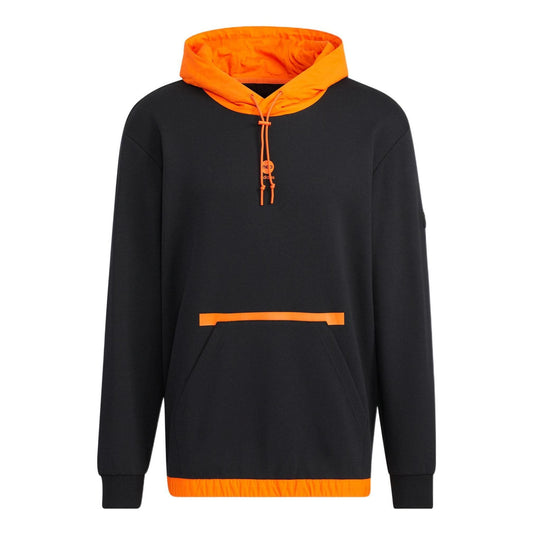 Men's adidas neo Contrasting Colors Thicken Sports Pullover Black HD4634