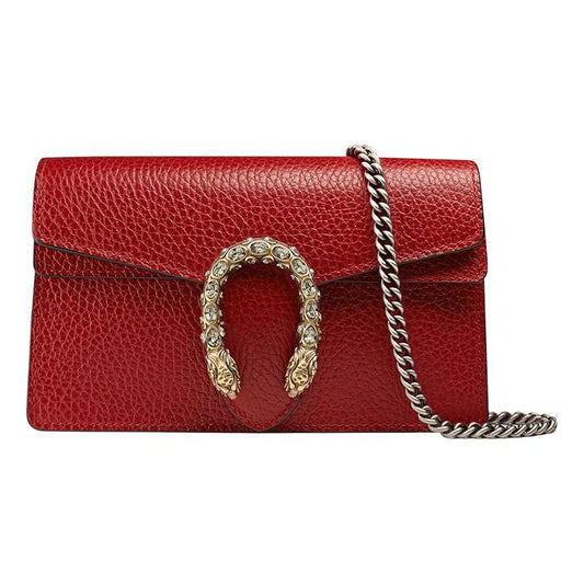 (WMNS) Gucci Dionysus Series Leather Bag Single-Shoulder Bag Mini Size 'Red' 476432-CAOGX-8990